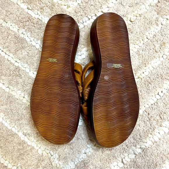 Bella Vita Made in Italy Platform Sandals Sz 10 in Whiskey Leather NWOT - Picture 7 of 7